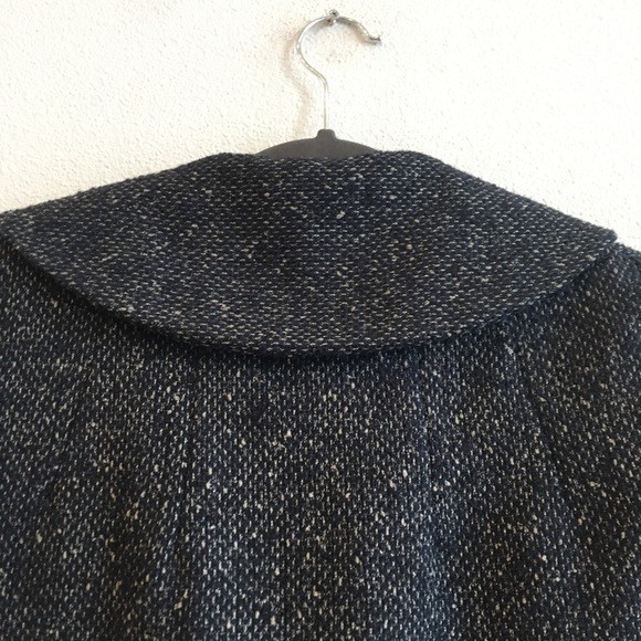 Cabi Blair Oversized Wool Jacket Pea Coat Tweed Navy Pockets #689 Fall Small - Picture 10 of 16